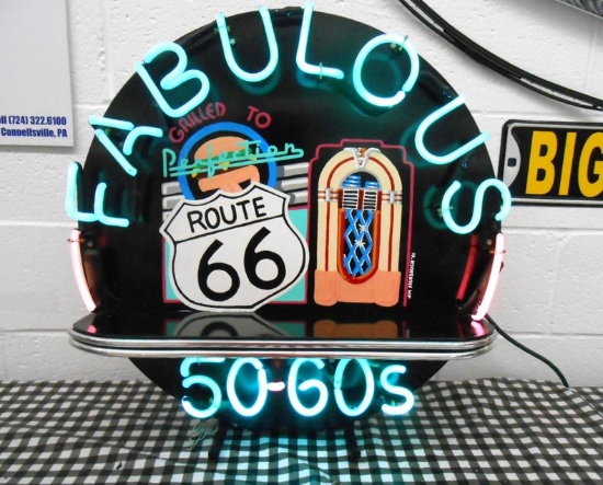 Fabulous 50's-60's Route 66 Neon Sign