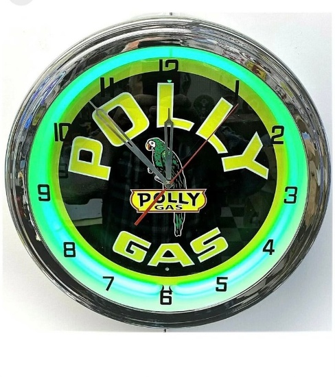 Polly Gas Neon Clock