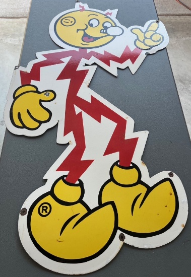 Reddy Kilowatt Porcelain and Enameled Single SIded-Sign