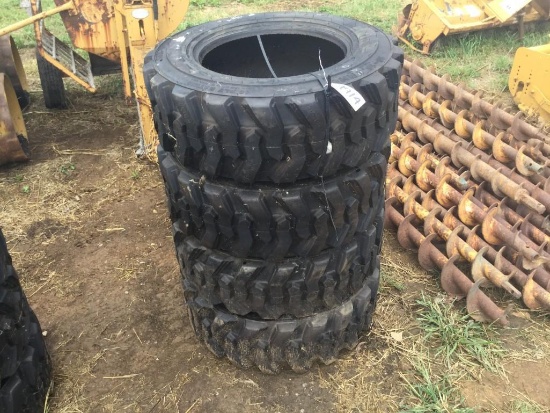 (4) New/Unused Great Road 10-16.5 N.H.S. Tires for Skid Loader