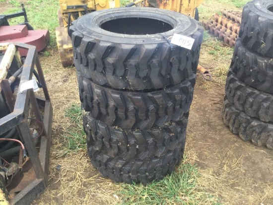 (4) New/Unused Great Road 10-16.5 Tires for Skid Loader