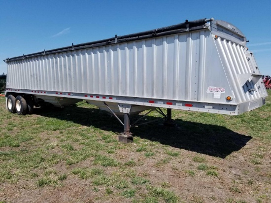 2008 DAKOTA ALUMINUM DOUBLE HOPPER GRAIN TRAILER