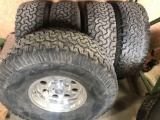 Tires and Rims-Lot of 5 BF Goodrich All Terrain T/A... 35 x 12.5/r15 LT