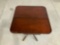 MAHOGANY FOLDING TOP CLAW FOOTED TABLE