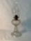FROSTED PATTERN GLASS VICTORIAN OIL LAMP 17