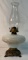IRON BASE MILK GLASS OIL LAMP 16