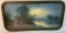 PASTEL SALINE BOAT PICTURE IN ORIGINAL FRAME ARTIST SIGNED CHENDLER 28 X 13.75