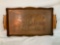 SERVING TRAY WITH HISPANIC ENGRAVED SCENERY 9 X 15