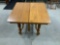CLAW FOOT OAK SQUARE TABLE