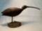 CARVED WOODEN SHORE BIRD WITH GLASS EYES