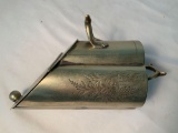 FALCON SILVER PLATE CO VICTORIAN SUGAR CUBE HOLDER WITH HINGED LID MADE IN ENGLAND