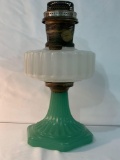 ALLADIN GREEN BASE OIL LAMP NO CHIMNEY