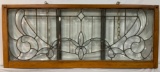 LEADED AND BEVELED GLASS TRANSOM WINDOW 47