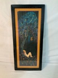 ART DECO NUDE LADY PICTURE 8 X 19.5 FRAME