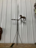 TROTTING HORSE WEATHER VANE WITH ROD 58.5