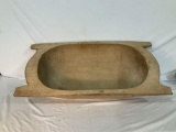 CARVED WOODEN DOUGH BOWL