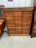 18 DRAWER PINE APOTHECARY CABINET