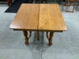 CLAW FOOT OAK SQUARE TABLE