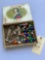 MARBLES, VAN DYCK CIGAR BOX, SEVERAL ADVERTISING CAN/BOTTLE OPENERS