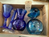 Blue glassware