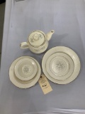 Teapot and plates