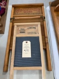 Two vintage washboards