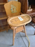 wood high chair