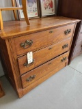 3 drawer oak dresser