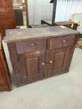old walut cupboard( looks to have been part of a builtin)