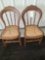 PAIR OF EARLY WALNUT CHAIRS, CANE SEATS