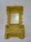 ANTIQUE WOODEN SHAVING MIRROR WITH SHELF AND TOWEL HOLDER