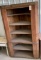 PRIMITIVE WOODEN CORNER CABINET WITH SHELVES