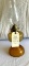 LARGE AMBER KEROSENE LAMP