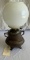 SM METAL BASE GONE WITH THE WIND LAMP WITH WHITE GLOBE SHADE