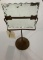 METAL PEDESTAL PICTURE FRAME WITH EDGED GLASS