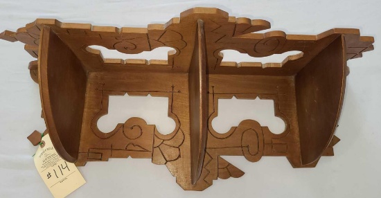 WALNUT CORNER SHELF