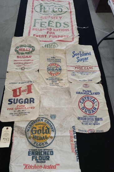 SUGAR, FLOUR AND FEED CLOTH SACKS