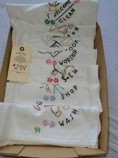 EMBROIDERED DISH TOWELS
