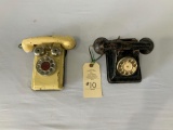 TWO ANTIQUE TOY TELEPHONES