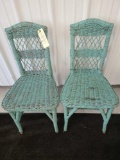 PAIR OF SMALL WICKER CHAIRS