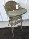 ANTIQUE WICKER HIGHCHAIR