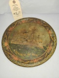 REMEMBER THE MAINE TIN SERVING TRAY