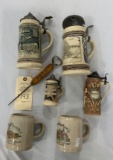 ST. LOUIS MO COLLECTIBLE STEINS, MUGS AND ICE PICK