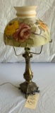 ELECTRIFIED LAMP WITH HAND PAINTED SHADE