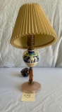ART POTTERY AND DEPRESSION GLASS DRESSER LAMP