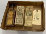 ANTIQUE MEDICINE BOTTLES (TWO WITH BOX)