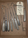 FLAT OF ANTIQUE MEDICAL INSTRUMENTS