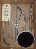 FLAT OF ANTIQUE MEDICAL INSTRUMENTS