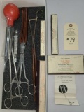 HYPODERMIC NEEDLES AND MISC SURGICAL INSTRUMENTS IN BOX