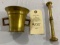 BRASS MORTAR AND PESTLE (HEAVY)